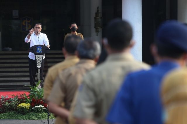 Pemkot Surabaya Bersama TNI-Polri Gelar Patroli Keliling
