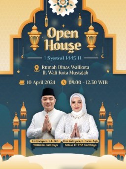 Gelar Open House Usai Salat Idul Fitri, Wali Kota Eri Cahyadi: Untuk Warga Surabaya