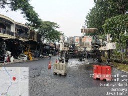 Pemkot Surabaya Lanjutkan Betonisasi Jalan Dupak sisi Selatan