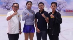 A.H. Thony Lepas Tim Ice Skating Berlaga di Kejurnas Jakarta