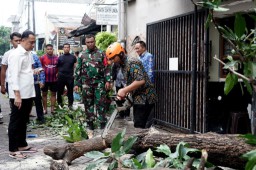 Wali Kota Eri Cahyadi Gerak Cepat Bantu Warga Manyar Tegal Terdampak Angin Puting Beliung