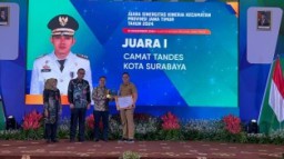 Tandes Surabaya Sabet Juara 1 Sinergitas Kinerja Kecamatan Se-Jawa Timur 2024