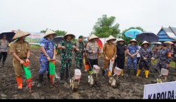 Polda Sulsel Bersama Forkopimda Dukung Program Penanaman Jagung Serentak 1 Juta Hektar