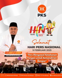 Ketua DPD PKS Kota Surabaya Ucapkan HPN 2025