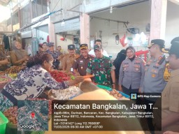 Antisipasi Kenaikan Harga Sembako, Dandim bersama Forkopimda Bangkalan Sidak Pasar