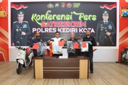 Polres Kota Kediri Amankan Residivis Terduga Pelaku Pencurian di Kamar Kos