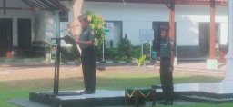 Kodim 0829/Bangkalan gelar upacara bendera rutin, bina kedisiplinan prajurit
