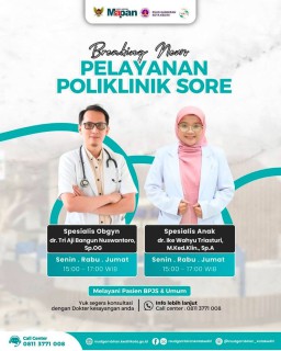 Layanan Klinik Sore RSUD Gambiran Kota Kediri Bertambah, Simak Jadwalnya