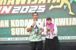 Danrem 084/Bhaskara Jaya Ikuti Brawijaya Run 2025 Dalam Rangka HUT Ke 77 Kodam V/Brawijaya