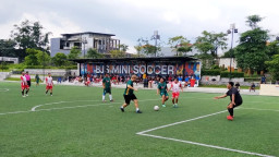 Rayakan HPN 2026, Wartawan Se-Jatim Adu Skill fi Turnamen Minisoccer Taman Dayu