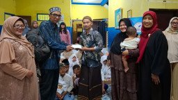 Komunitas Guru Penulis Sidoarjo (KGPS) Marhaban Berbagi Merenda Kasih Bersama Anak Panti Asuhan