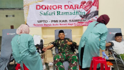 Setetes Darah di Bulan Penuh Berkah, Kepedulian Babinsa Kedungdung Mengalir di Malam Ramadan