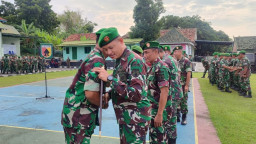 Kodim 0828/Sampang Gelar Apel Kembali Cuti Lebaran dan Halal Bihalal