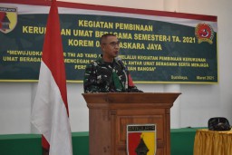 Kerukunan Antar Umat Dibina, Perkuat Persatuan di wilayah Korem 084/Bhaskar