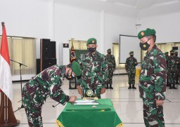 Danrem 084/BJ pimpin sertijab dan Tradisi satuan Kasi Log