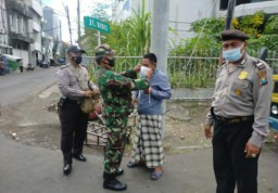 Koramil Pabean Cantian Gelar Operasi PPKM dan Penegakan Protokol Kesehatan