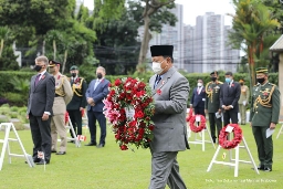 Menhan Prabowo Hadiri Peringatan Remembrance Sunday