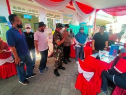 Danramil Bubutan Hadiri Baksos Layanan Terintegrasi Di Wilayah