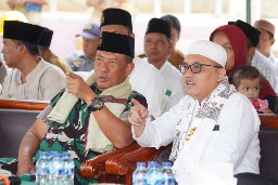 Danrem 084/Bhaskara Jaya Ikuti Vidcon Peresmian Penggunaan Air Bersih