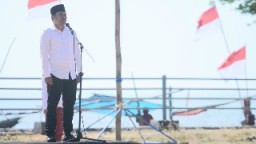 Warga Pesisir Kenjeran Gelar Apel Sambut HUT Kemeedekaan RI Ke-78