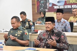 Kepala Staf Korem 084/Bhaskara Jaya Mengikuti Rakornis TMMD Ke-18