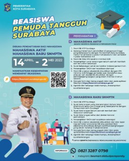Pemkot Surabaya buka ‘Beasiswa Pemuda Tangguh Surabaya’ untuk Mahasiswa