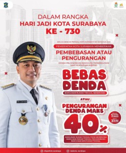 Pemkot Surabaya Beri Insentif Pembebasan atau Pengurangan Denda