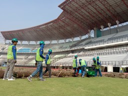 Rumput Stadion GBT Mulai Dikupas untuk Persiapan Piala Dunia U-20