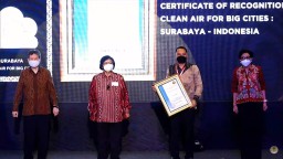 Kota Surabaya Raih Penghargaan Udara Terbersih se-Asia Tenggara