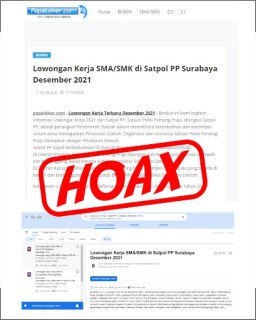 Beredar Informasi Lowongan Kerja Satpol PP Surabaya, Pemkot Pastikan Hoax