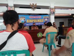 KKN MANDIRI BERSAMA BINPOLMAS TERAPKAN PROTOKOL KESEHATAN COVID 19