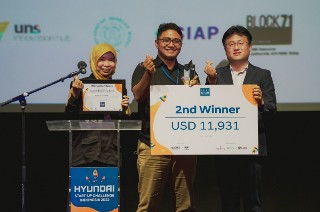 Pada Hyundai Start-up Challenge Indonesia 2022 ini, tim Hear Me keluar menjadi pemenang pertama dalam kompetisi tersebut, peringkat kedua diraih oleh tim Syams dan peringkat ketiga ditempati oleh tim Algobash. (Tim)