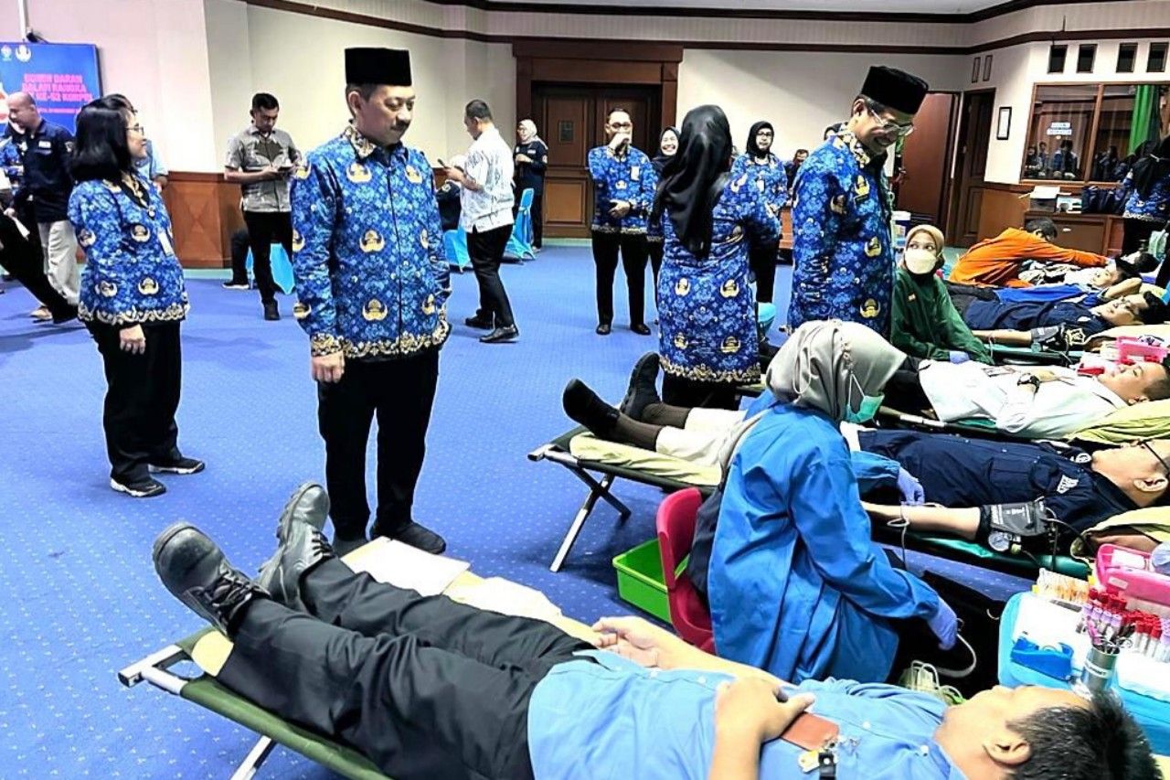 Baksos Donor Darah HUT Korpri Ke-52 Berhasil Kumpulkan 2.726 Kantong Darah