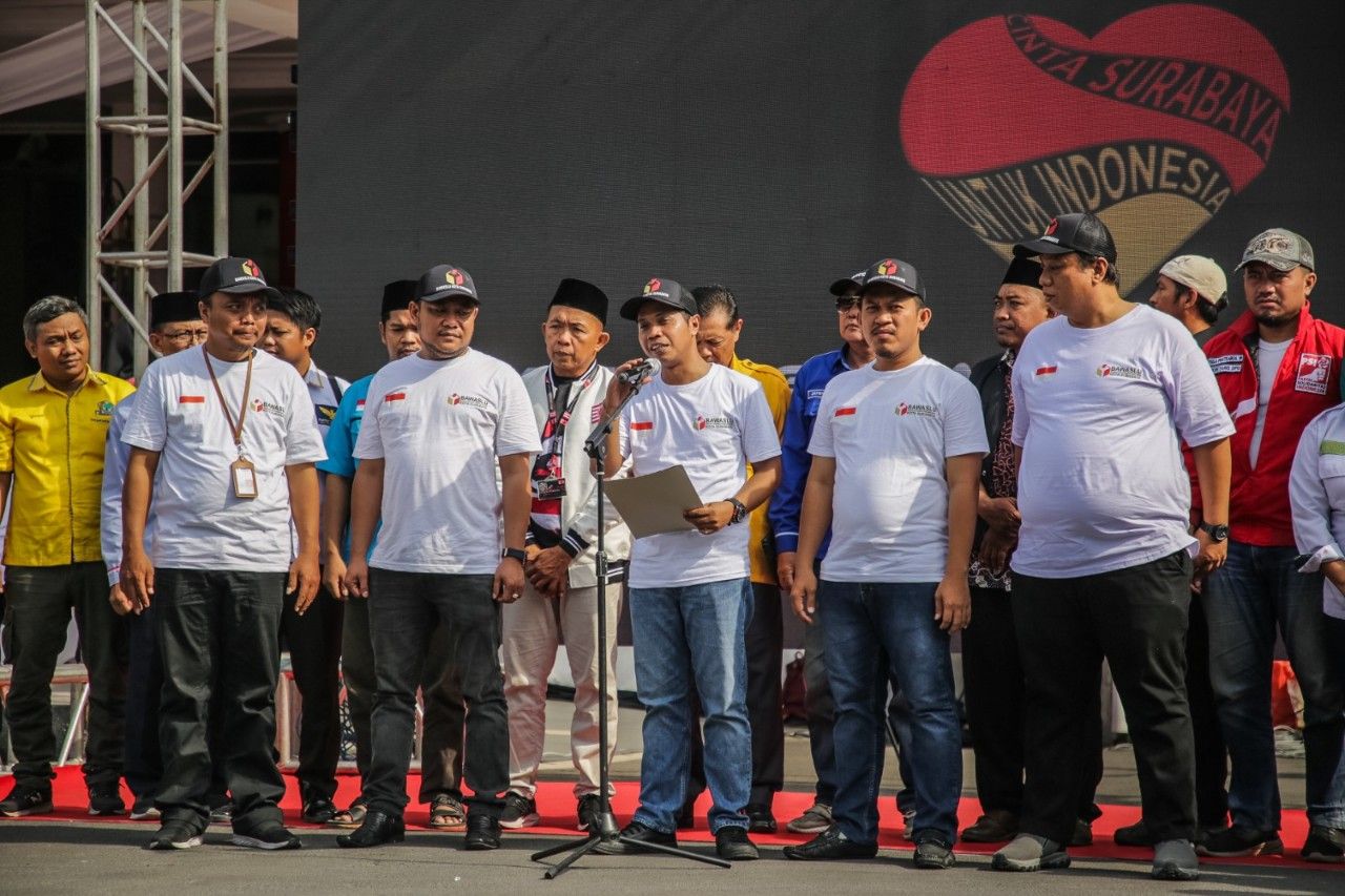 Bawaslu, Forkopimda dan Partai Politik di Surabaya Deklarasi Pemilu Damai 2024