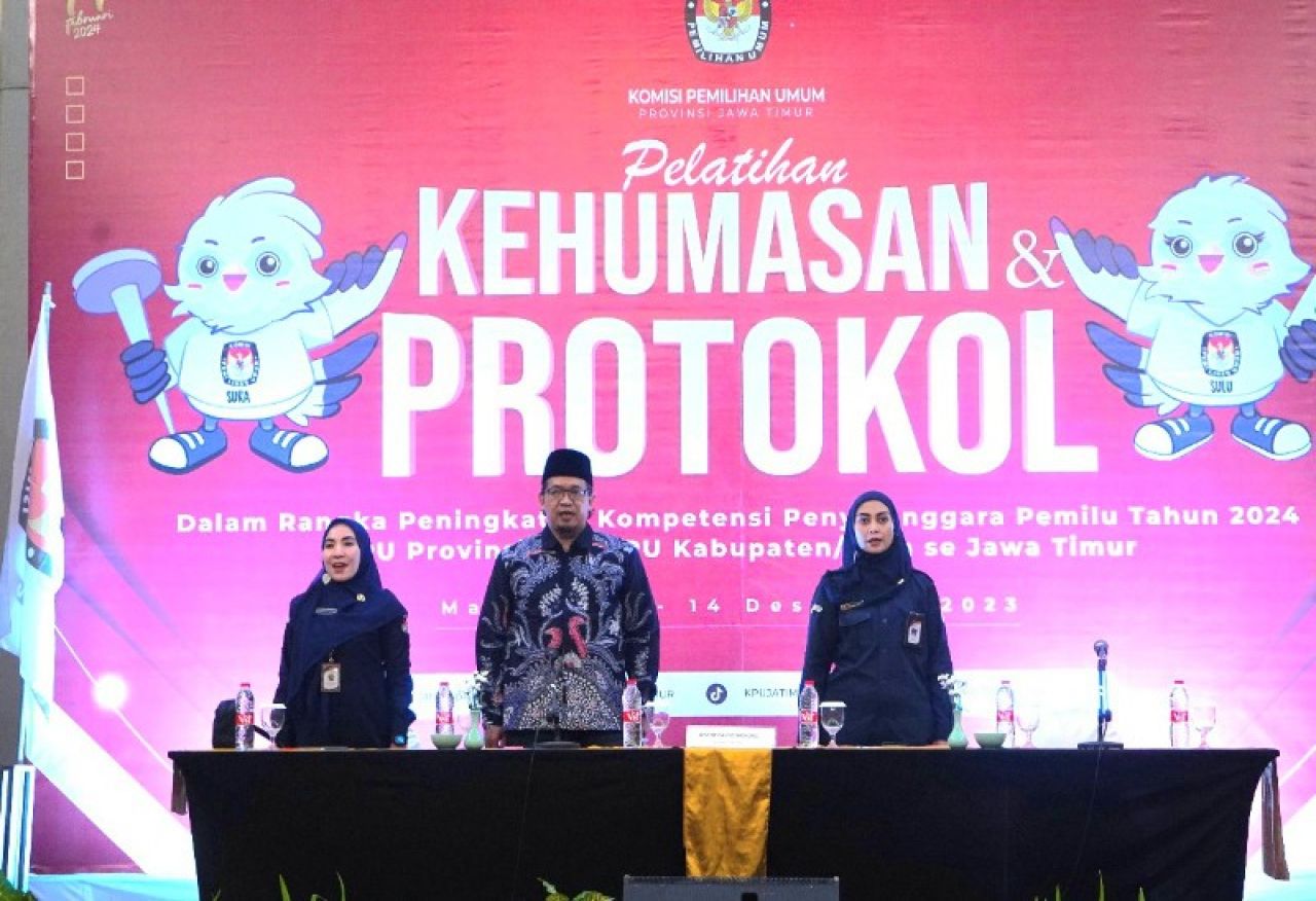 KPU Jatim Gelar Pelatihan Kehumasan dan Protokol, Perkuat Peran Pelayanan Penyelenggara Pemilu