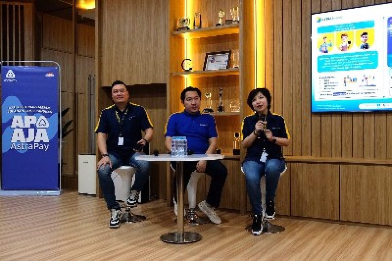 Diskusi bersama media pada sesi tanya jawab dalam acara Astra Financial Talk di main booth Astra Financial, Hall 7 ICE BSD Tangerang, Senin (22/7/2024). (Tim)