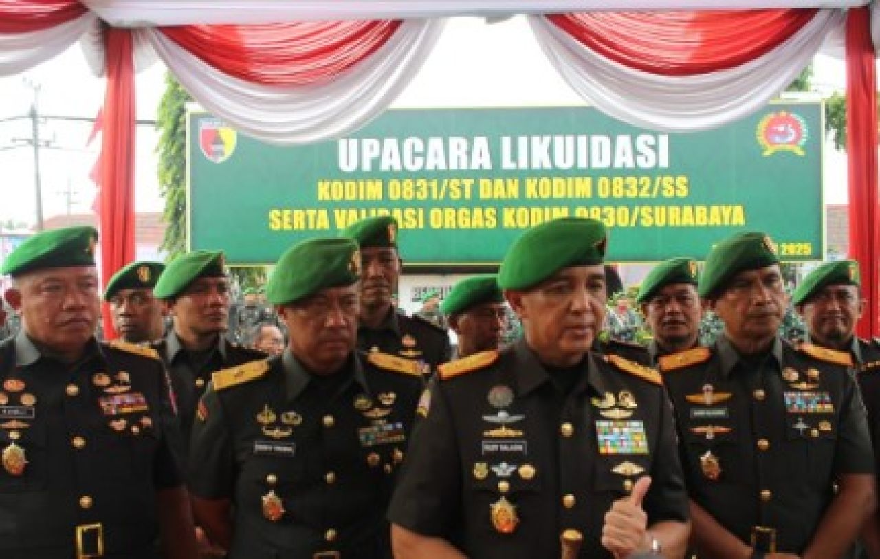 Tiga Kodim di Surabaya Resmi Dilikuidasi