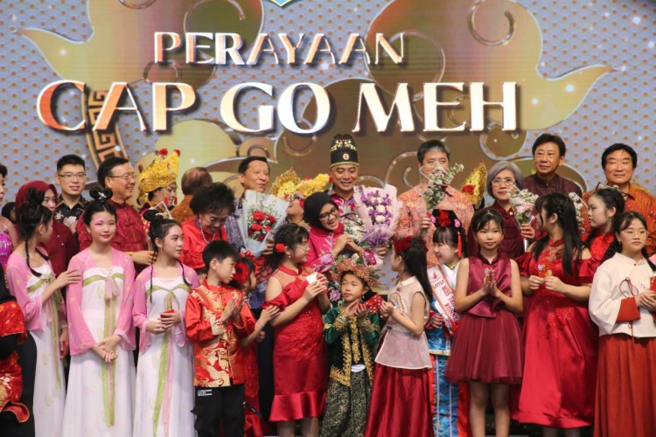 Kemeriahan Cak Go Meh di Balai Kota Surabaya. (Kominfo Surabaya)