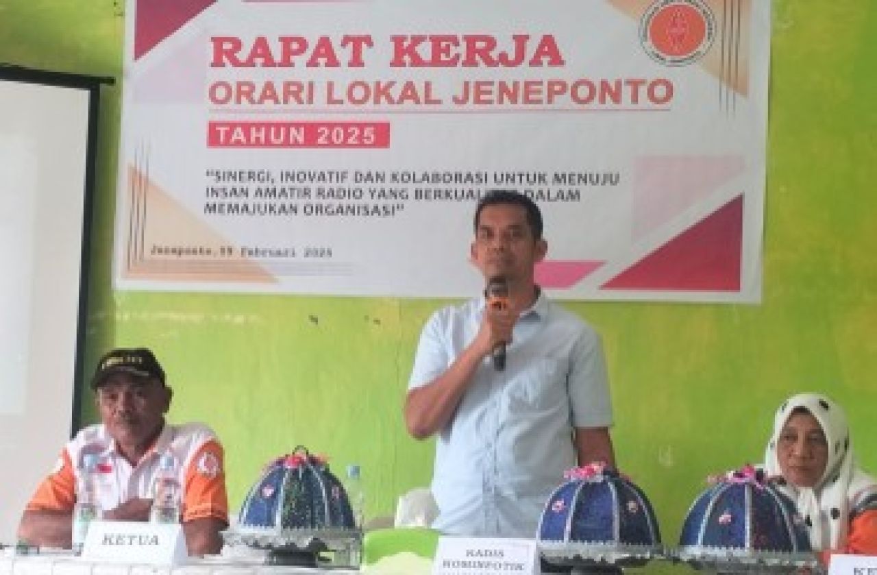 Kadis Kominfo Tekankan Kolaborasi ORARI Lokal Jeneponto melalui KIM dalam Rapat Kerja 2025