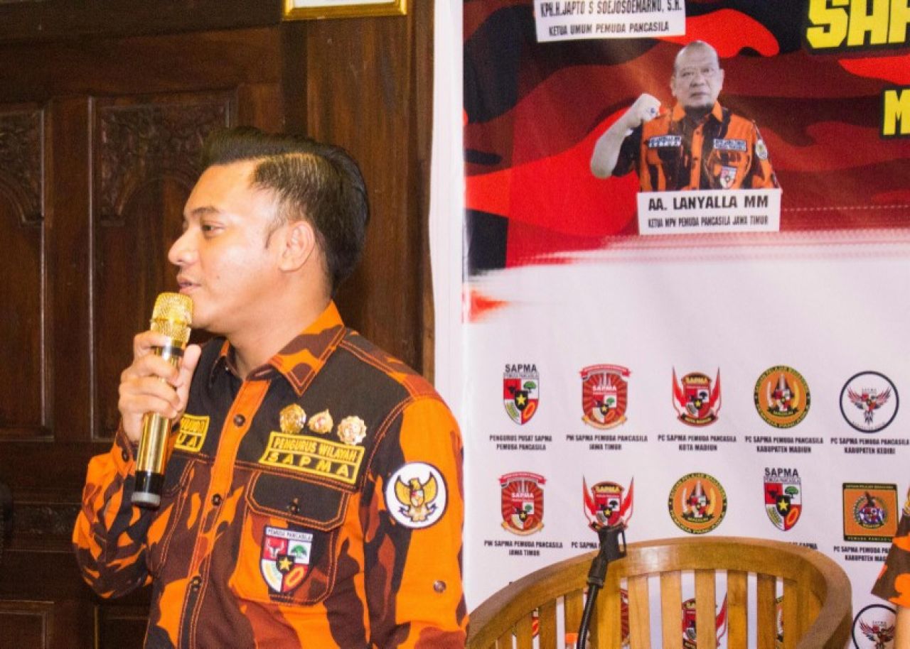 Ketua PW SAPMA PP Jatim, Arderio Hukom, SH, M.Kn.