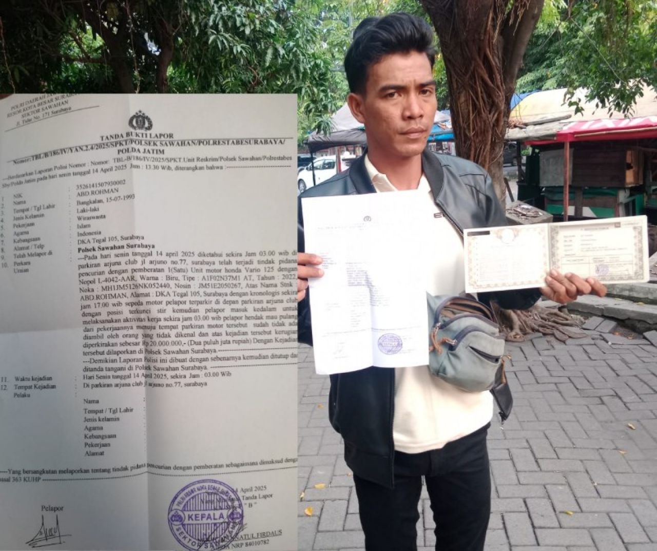 Karyawan Cleaning Service Kehilangan Motor