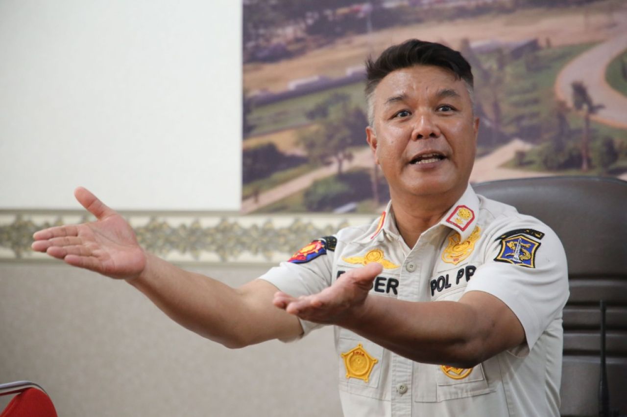 Kasatpol PP Surabaya, M. Fikser. (Kominfo Surabaya)