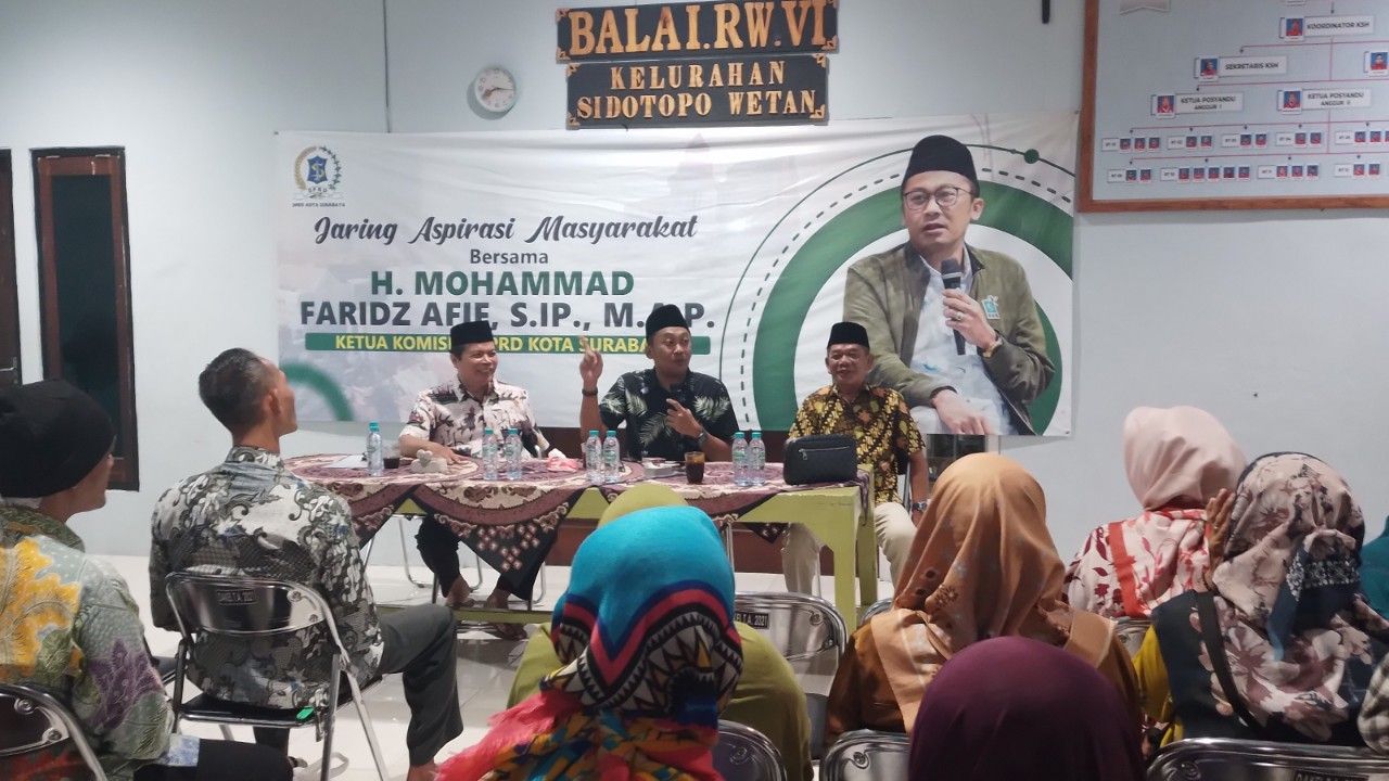 Gus Afif Serap Aspirasi Warga Sidotopo Wetan: Fokus Air Bersih, Banjir, dan Penerangan Jalan