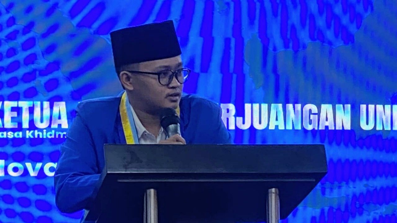 Ketua PKn PMII Perjuangan Unitomo, Noval Aqimuddin. (Amar)