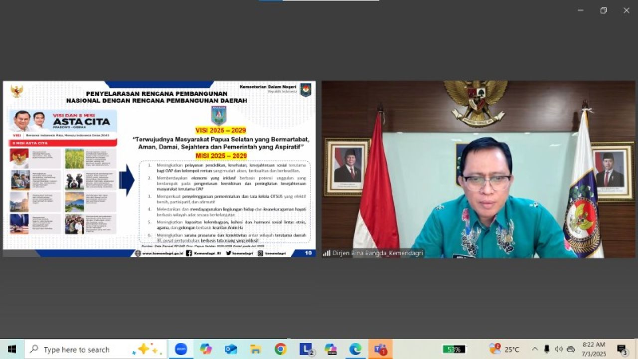 Papua Selatan sedang menyusun arah pembangunanblima tahun. (Mar)