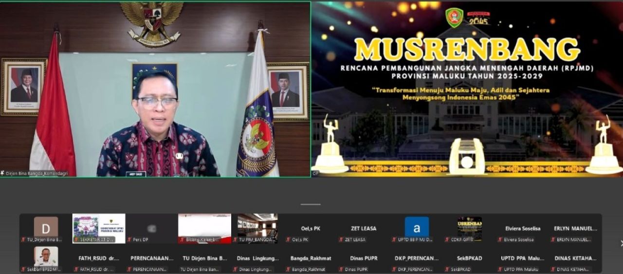 Direktur Jenderal Bina Pembangunan Daerah Kemendagri, Restuardy Daud). (Tim)