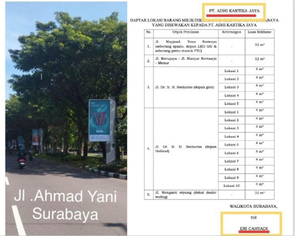 Taman Median Jalan Surabaya Mulai Dipenuhi Reklame, JJ Promotion Disebut Dominan