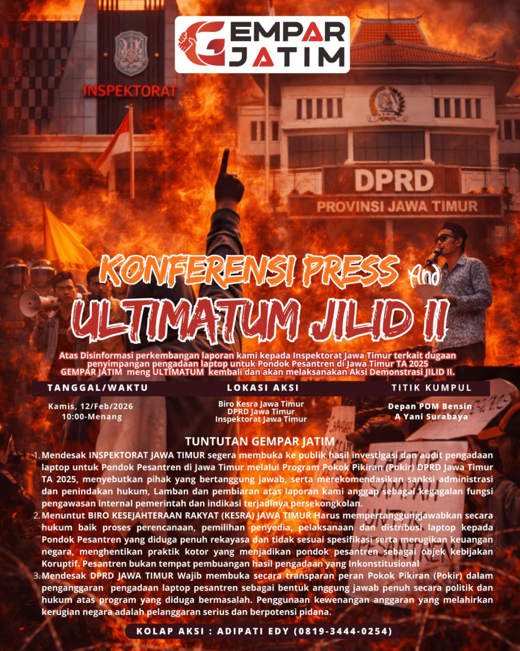 Gempar Jatim Siap Aksi Lagi (*)