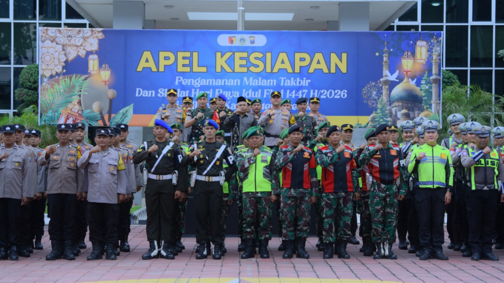 Apel Kesiapan Pengamanan Idul Fitri 1447 H, Sinergitas TNI-Polri dan Instansi Siap Amankan Gresik