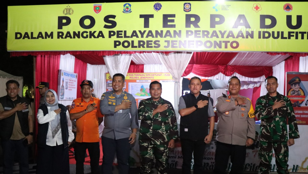 Forkopimda Jeneponto pantau malam takbiran. (Humas)
